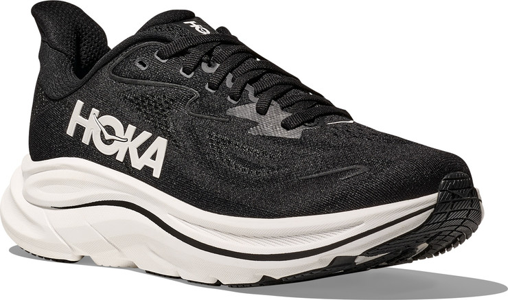 HOKA CLIFTON WIDE 10 - נעלי ספורט נשים הוקה קליפטון 10 רחבות בצבע שחור/לבן