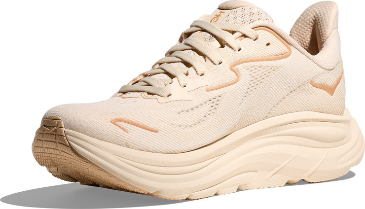 HOKA CLIFTON WIDE 10 - נעלי ספורט נשים הוקה קליפטון 10 רחבות בצבע וניל/לבנה