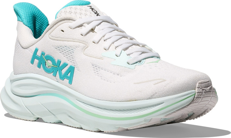 HOKA CLIFTON WIDE 10 - נעלי ספורט נשים הוקה קליפטון 10 רחבות בצבע לבן/כחול סיאלו