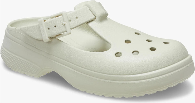 Crocs Classic Mary Jane Clog - כפכפי קרוקס לנשים מרי ג'ין בצבע קרם