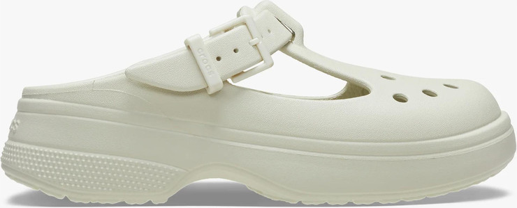 Crocs Classic Mary Jane Clog - כפכפי קרוקס לנשים מרי ג'ין בצבע קרם