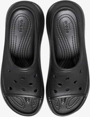 Crocs Crush Slide - כפכפי סלייד קרוקס קראש לנשים בצבע שחור