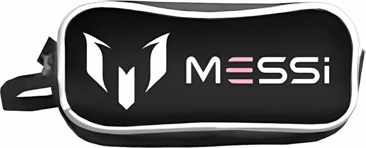 סט חזרה לבית ספר מסי MESSI שחור - תיק גב חצי אורטופדי, קלמר שני תאים ובקבוק עם פקק חכם