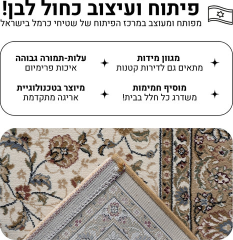 שטיח מהודר עם נוכחות קלאסית-מודרנית - דגם קולורדו 11