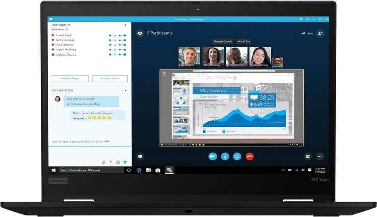 מחשב נייד מחודש Lenovo ThinkPad X13 YOGA Gen 2 Core™ i7-1185G7 512GB SSD 16GB 13.3" (2560×1600) TOUCHSCREEN WIN10 Pro