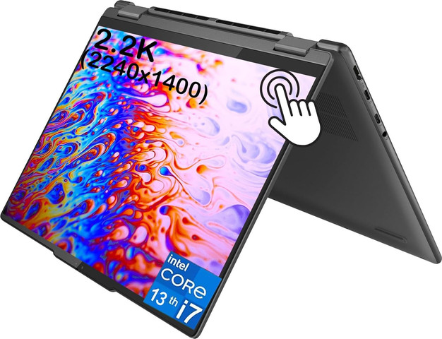 מחשב נייד עודפי מלאי Lenovo YOGA 14IRL8 2-IN-1 CONVERTIBLE Core™ i7-1355U 1TB SSD 16GB 14" 2.2K (2240×1400) TOUCHSCREEN