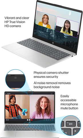 מחשב נייד עודפי מלאי HP 15-FD0150 Core™ i5-1334U 512GB SSD 16GB 15.6" (1920×1080) TOUCHSCREEN WIN11
