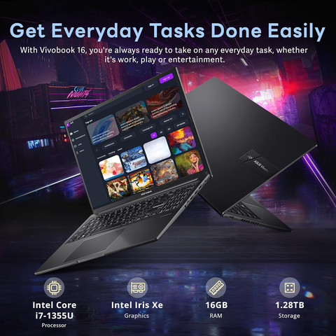 מחשב נייד Asus Vivobook F1605VA-WS74 Core™ i7-1355 512GB SSD 16GB 16" (1920x1200) WIN11