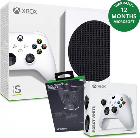 קונסולת משחקים אקס בוקס סירייס אס | Xbox Series S 512GB Digital Edition + שלט נוסף + מטען זוגי אחריות