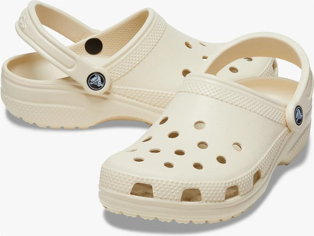 Crocs Classic - כפכפי קרוקס יוניסקס קלאסים בצבע קרם