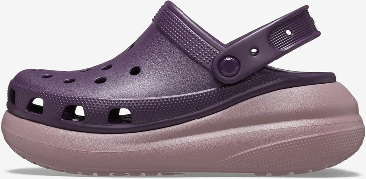 Crocs Classic Crush Clog - כפכפי פלטפורמה קרוקס קראש לנשים בצבע סגול כהה