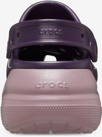 Crocs Classic Crush Clog - כפכפי פלטפורמה קרוקס קראש לנשים בצבע סגול כהה