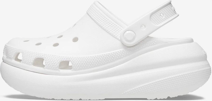 Crocs Classic Crush Clog - כפכפי פלטפורמה קרוקס קראש לנשים בצבע לבן