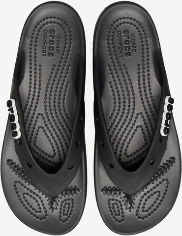Crocs Classic Platform Flip - כפכפי אצבע פלטפורמה לנשים קרוקס בצבע שחור