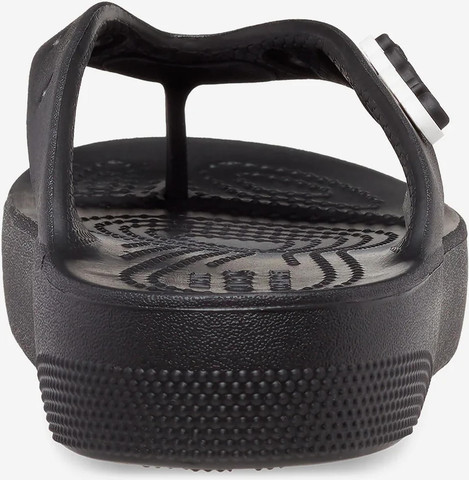 Crocs Classic Platform Flip - כפכפי אצבע פלטפורמה לנשים קרוקס בצבע שחור