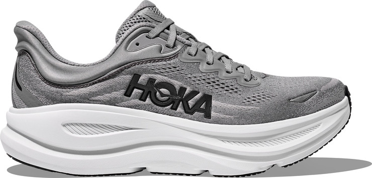 HOKA BONDI WIDE 9 - נעלי ספורט גברים בונדי 9 רחבות בצבע אפור
