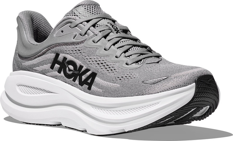 HOKA BONDI WIDE 9 - נעלי ספורט גברים בונדי 9 רחבות בצבע אפור
