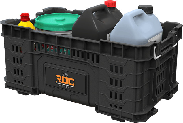 ארגז מקצועי נייד+ מערכת 3 מגירות וארגז פתוח  ROC