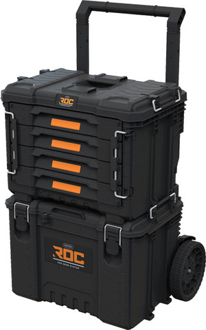 מערכת כלים מקצועית ניידת - ארגז כלים XL + 4 מגירות ROC