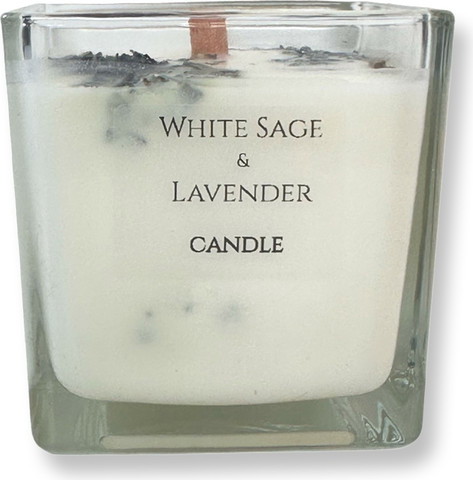 Lavender & White Sage | נר יוקרתי טבעי לבנדר ומרווה לבנה