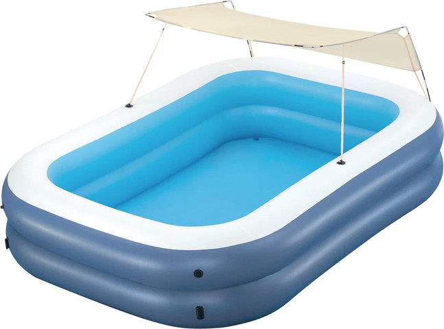בריכה מתנפחת משפחתית עם צילון 254×178×140 ס"מ – דגם 54449 מבית BESTWAY