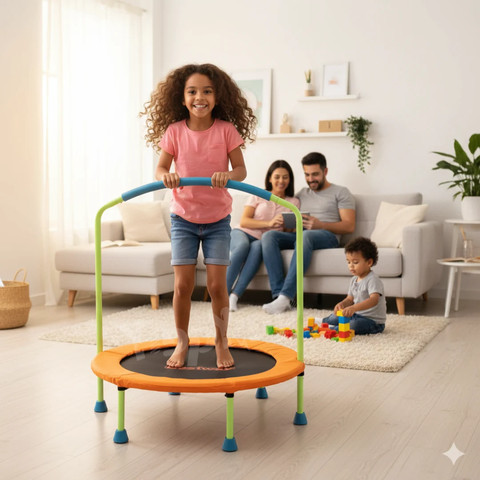 טרמפולינה מתקפלת לקטנטנים עם מוט אחיזה – BESTWAY דגם 59100