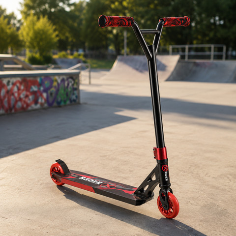 קורקינט פעלולים מקצועי X-RIDER בצבע אדום – דגם ABEC11R