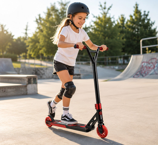 קורקינט פעלולים מקצועי X-RIDER בצבע אדום – דגם ABEC11R