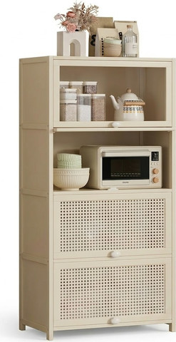 ארונית אחסון מעוצבת דגם Milky White 4 מדפים