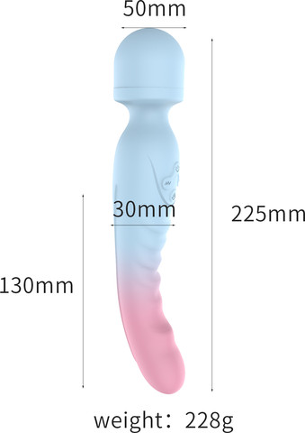 wand ויברטור שרביט מפואר תכלת/ורוד
