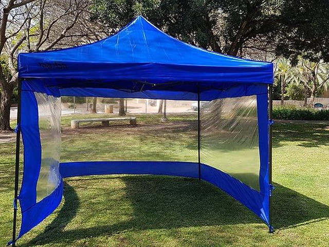 גזיבו 3×3 עם דפנות צד אטומות – סגירת חורף