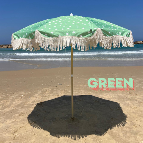 שמשיית חוף פרנזים מעוצבת דגם GREEN