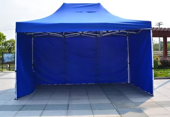 גזיבו 3×4.5 עם דפנות צד אטומות – סגירת חורף כחול