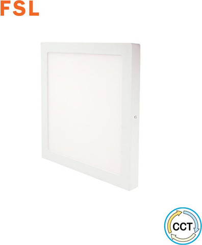 פאנל לד מרובע צמוד תקרה FSL – דגם FLAT – 18W – גוון אור משתנה (CCT) – צבע לבן