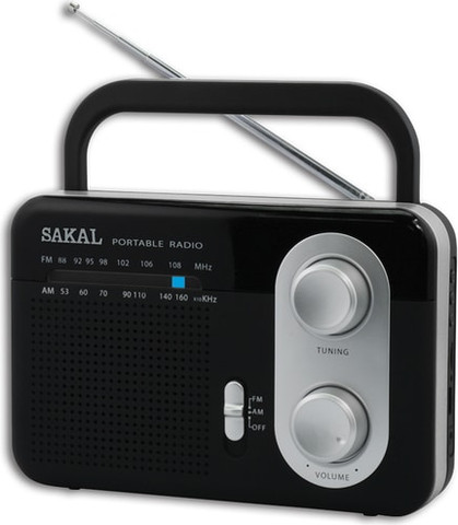 רדיו AM/FM מתאים לשימוש גם על ידי סוללות וגם חשמל