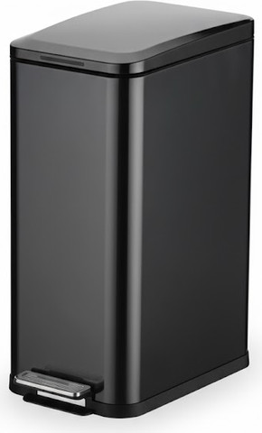 פח אשפה דוושה 50 ליטר slim לה קיטשן צבע שחור מט דגם האוזר