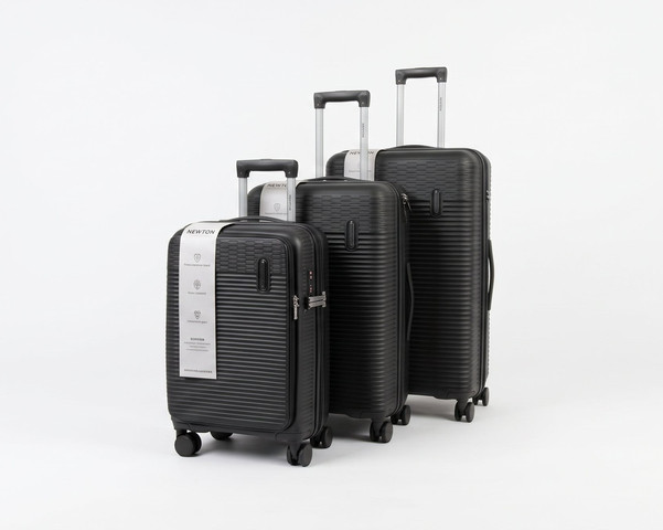 סט מזוודות שחור FORTE S-M-L