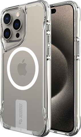 כיסוי לאייפון iPhone 15 pro שקוף Toiko Titan MagStand