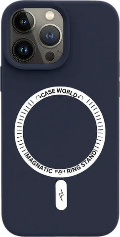 כיסוי לאייפון 14 magsafe מגע קטיפה Blue iPhone 14 Pro