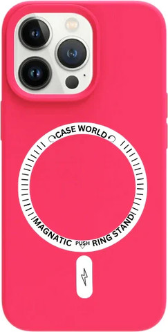 כיסוי לאייפון 14 magsafe מגע קטיפה Rose Red iPhone 14