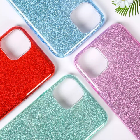 כיסוי לאייפון 14 שקוף נצנצים iPhone 14 שחור
