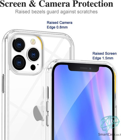 כיסוי סיליקון שקוף קשיח iPhone 13 Pro