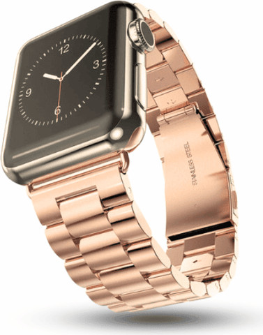 רצועה לשעון אפל ברזל חוליות 38/40/41mm בצבע Rose Gold