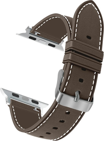 רצועה לאפל ווטש 42/44/45/49mm סיליקון דמוי עור Gray