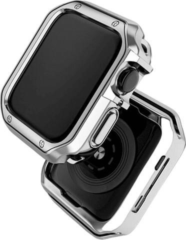 כיסוי סיליקון חלקי ברגים 44mm אפל ווטש Silver