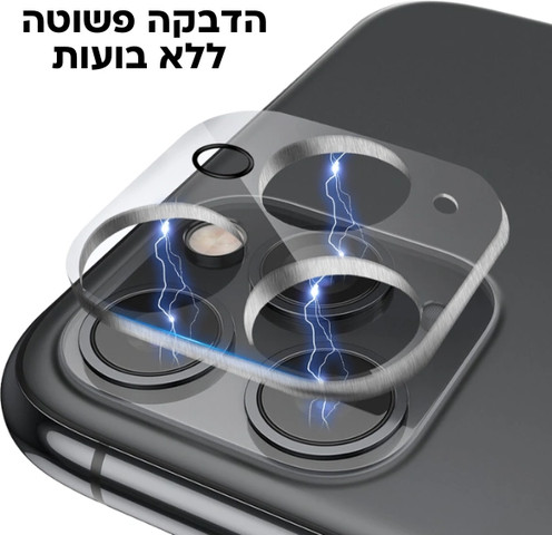 סט שני יחידות מגן זכוכית למצלמה iPhone 16 Pro Max