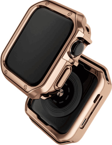 כיסוי סיליקון חלקי ברגים 40mm אפל ווטש Rose Gold