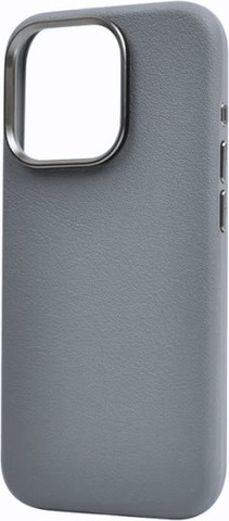 כיסוי עור טבעוני קשיח לאייפון iPhone 16 Plus עם Magsafe אפור
