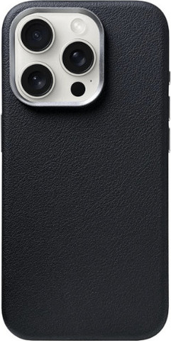 כיסוי עור טבעוני קשיח לאייפון iPhone 16 Pro עם Magsafe שחור