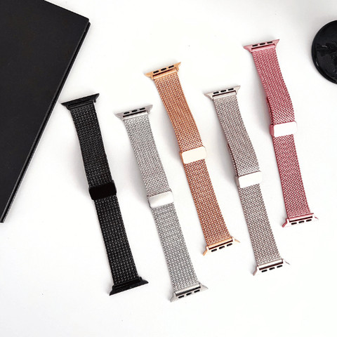רצועה לאפל ווטש 40/41/42mm ברזל Mesh סגירה מגנטי Starlight